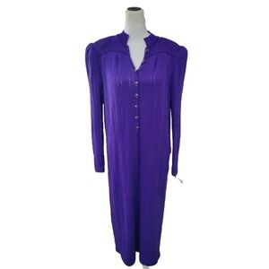 St. John By Marie Gray Women's‎ Knit Midi Dress Purple Vintage